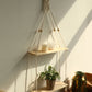 Wood Wall Shelf Macrame Bedroom