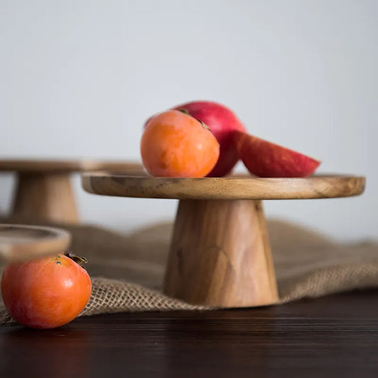 High Stand Wooden Cake Plate kitchen