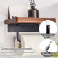 Wooden Shelf Tissue Roll Hanger Bathroom