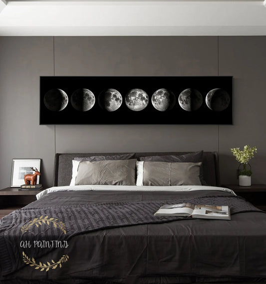 Wall Art Moon Phase Posters for Bedroom Decor