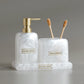 Bathroom Accessories White Pearl Look