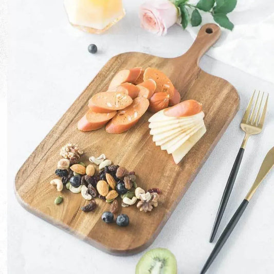 Wooden Cutting Board with Handle Kitchen