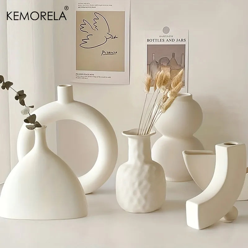 Nordic Ceramic Vase Circular