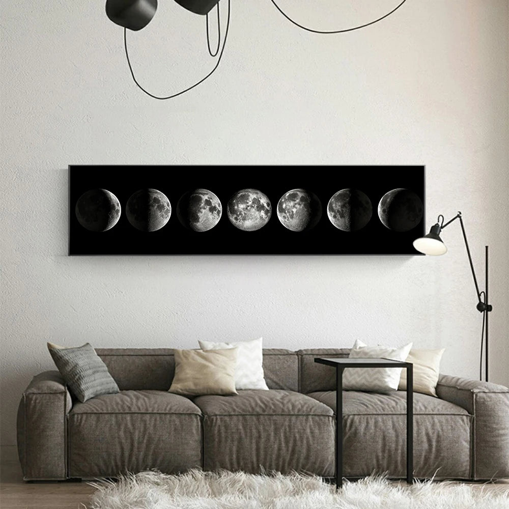 Wall Art Moon Phase Posters for Bedroom Decor